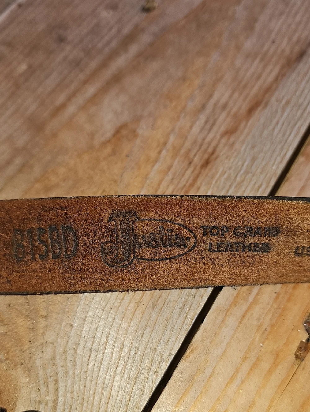 Justin Trophy Heart Scrolled Leather Belt